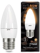 Gauss Лампа Свеча 9.5W 890lm 3000К E27 LED 103102110