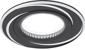 Gauss Светильник Aluminium AL016 Круг. Черный/Хром, Gu5.3 AL016