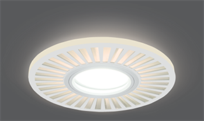 Gauss Светильник Backlight BL137 Кругл./узор. Белый, Gu5.3, 3W, LED 3000K BL137