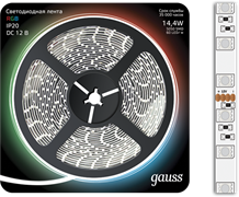 Gauss Лента LED 5050 -SMD 14.4W 12V DC RGB (блистер 5м) 312000414