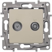 Legrand Etika слоновая кость розетка TV/SAT 2-х кабельная 672357