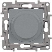 Legrand Etika Алюминимй светорегулятор поворотный, 300Вт, без нейтрали 672419
