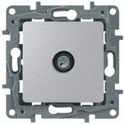 Legrand Etika алюминий розетка TV проходная, 15дБ 672463