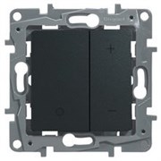 Legrand Etika антрацит светорегулятор нажимной, 400Вт 672618