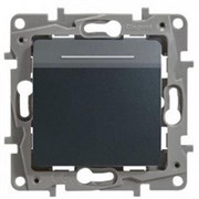 Legrand Etika антрацит выключатель карточный с выдержкой времени, с подсветкой 672693