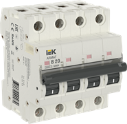 IEK ARMAT Автоматический выключатель M06N 4P B 20А AR-M06N-4-B020