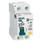 Dekraft Дифференциальный автомат (АВДТ) 1Р+N 32А 30мА тип AC х-ка C ДИФ-103 4.5кА 16055DEK
