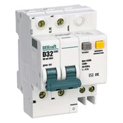 Dekraft АВДТ 2Р 50А 30мА AC х-ка D ДИФ-101 4,5кА 15091DEK