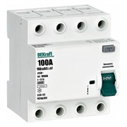 Dekraft ВДТ 4P 100A 100мА тип AC 6кА УЗО-03 14246DEK
