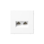 Systeme Electric ArtGallery Белый Розетка двойная компьютерная RJ45+RJ45, кат. 5е, механизм GAL000185