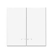 Systeme Electric ArtGallery Белый Выключатель 2-клавишный с подсветкой, сх.5а, 10АХ, механизм, быстрозажим. клем. GAL000153S