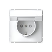Systeme Electric ArtGallery Белый Розетка с заз.со шт.с крышк, 16А, IP44,  механизм, быстрозажим. клем. GAL440146S