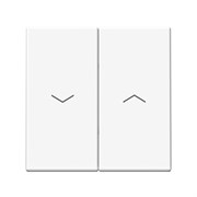 ArtGallery Белый Выключатель 2-клавишный для жалюзи, 2х сх.4, 10А, механизм GAL000119