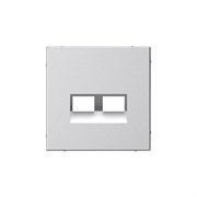 Systeme Electric ArtGallery Алюминий Накладка двойная для информационных функций типа Keystone GAL000390