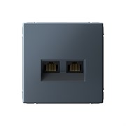 ArtGallery Грифель Розетка двойная компьютерная RJ45+RJ45, кат.6А, механизм GAL000788