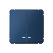 ArtGallery Аквамарин Выключатель 2-клавишный с подсветкой, сх.5а, 10АХ, механизм GAL001153