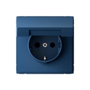 ArtGallery Аквамарин Розетка с заземлением, со шторками, с крышкой, 16А, IP20, механизм GAL001146