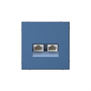 Systeme Electric ArtGallery Аквамарин Розетка двойная компьютерная RJ45+RJ45, кат. 5е, механизм GAL001185