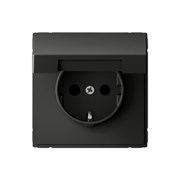 ArtGallery Базальт Розетка с заземлением, со шторками, с крышкой, 16А, IP20, механизм GAL001446