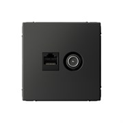 ArtGallery Базальт Розетка двойная ТВ + компьютерная RJ45, кат. 5Е GAL001489