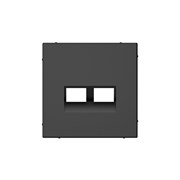 Systeme Electric ArtGallery Базальт Накладка двойная для информационных функций типа Keystone GAL001490