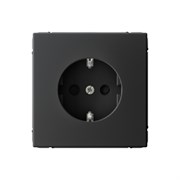 Systeme Electric ArtGallery Карбон Розетка с заземлением со шторками, 16А, механизм, быстрозажим. клем. GAL001045S