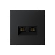 ArtGallery Карбон Розетка двойная компьютерная RJ45+RJ45, кат.6А, механизм GAL001088