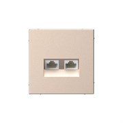 Systeme Electric ArtGallery Песочный Розетка двойная компьютерная RJ45+RJ45, кат. 5е, механизм GAL001285