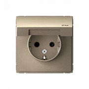 Systeme Electric ArtGallery Шампань Розетка с заземлением с заземл. со шт. с крышк, 16А, IP44, механизм GAL440546