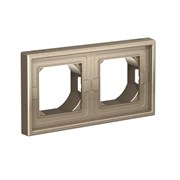 Systeme Electric ARTGALLERY 2-постовая РАМКА IP44,  ШАМПАНЬ GAL440502