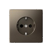 Systeme Electric ArtGallery Мокко Розетка с заземлением со шторками, 16А, механизм, быстрозажим. клем. GAL000645S