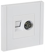 FORTE&PIANO Роз. двойная TV+RJ45 кат.6 FP237 бел. IEK FP-AK20-2-K01