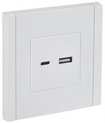 IEK FORTE&PIANO Белый Розетка USB A+C 3,1А FP250 FP-U22-D31-K01