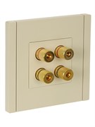 FORTE&PIANO Аудиорозетка 4-мест. FP439 ван. IEK FP-S40-K10