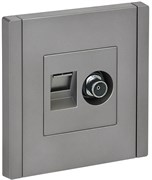 FORTE&PIANO Роз. двойная TV+RJ45 кат.5E FP536 ст. IEK FP-AK20-1-K46