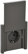 IEK FORTE&PIANO Серый Розетка с/з со шт с крышкой винтовое крепление 16А IP44 FP321 FP-R16-16-44-K03