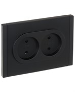 FORTE&PIANO Роз. 2-я без з/к с з/ш б/к 10А FP125 чер. IEK FP-R23-10-1-K02