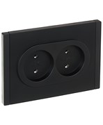 FORTE&PIANO Роз. 2-я без з/к з/ш б/к 10А FP126 чер. IEK FP-R20-10-1-K02