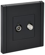 FORTE&PIANO Роз. двойная TV+SAT FP138 чер. IEK FP-AF20-O-K02