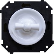 Bironi Шедель пластик белый выключатель 1-клавишный (скрытый монтаж) B3-200-21