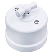 Bironi Лизетта пластик белый выключатель проходной 1-клавишный B1-201-21