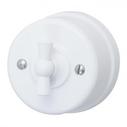 Bironi Лизетта пластик белый выключатель 1-клавишный B1-200-21