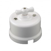 Bironi Лизетта керамика белый выключатель перекрестный 1-клавишный B1-203-01