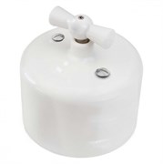 Bironi Ришелье керамика белый выключатель  1-клавишный R1-210-01