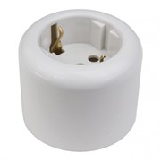 Bironi Ришелье керамика белый розетка с заземлением R1-101-01