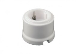 Bironi Лизетта керамика белый розетка с заземлением B1-101-01