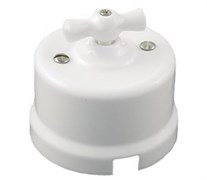 Bironi Лизетта керамика белый выключатель проходной 1-клавишный B1-201-01