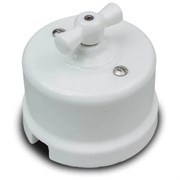 BIRONI Лизетта Керамика Белый Выключатель 1-кл B1-200-01