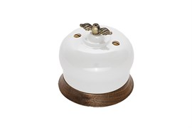 Bironi Фаберже керамика перламутр выключатель 2-клавишный B2-202-010/18