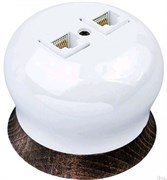 Bironi Фаберже керамика перламутр розетка RJ45 B2-302-010/18